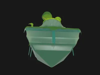 Aetherisles Abstract Modular Floating Island Low-poly 3D model