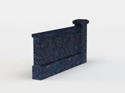 Masonry wall Low-poly 3D model