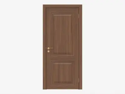 Classic Wooden Interior Door with Furniture 018 3D model