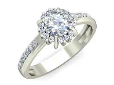 Women Ring  Render 3dm STL OBJ FBX Details 3D print model 255