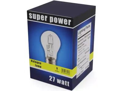 Light bulbs Halogen Light Bulb Low-poly 3D model