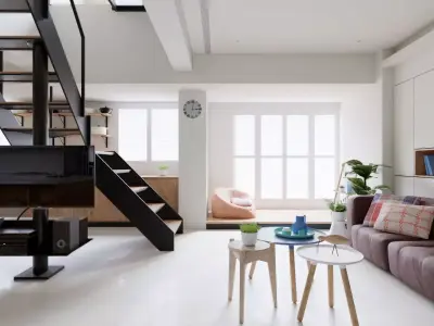 Modern interior design 3D model