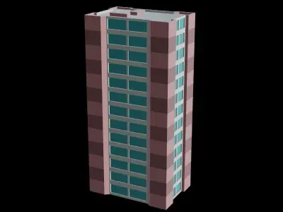 Stylized Building 5 - Mobile Game Asset Free low-poly 3D model