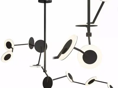 Arvid Modern LED Chandelier Low-poly 3D model
