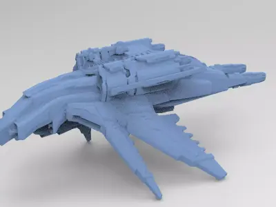 Sci-Fi Insectoid ship base 1  3D model