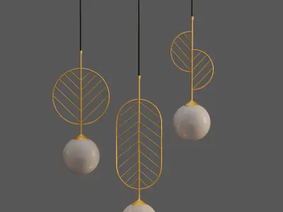 light-03 leaf pendant lamp 3D model