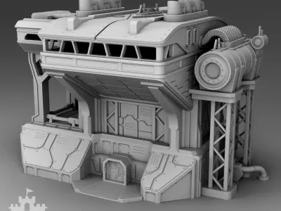 Martian main production department 3D print model