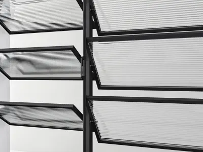 Aluminium window 14 3D model