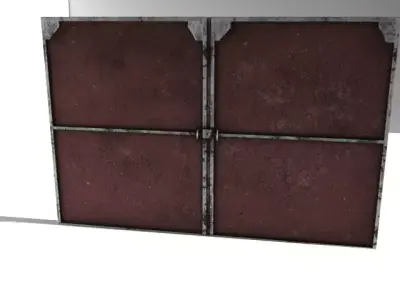 garage door LOWPOLY Free 3D model