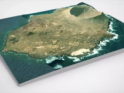 Island Alegranza Canary Islands Spain 3D model