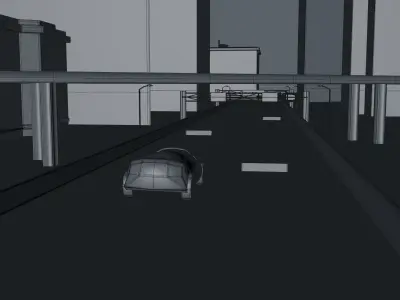 Futuristic Neon City Kitbash  3D model
