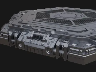 Hexagon Stand Base Diorama Scifi Model A 3D print model