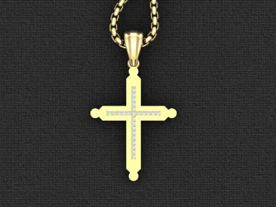Cross Light Gold 3CP095 3DM STL 3D model