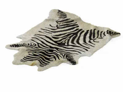 Zebra rug 03 3D model