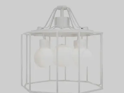 Hanging light fixture model Low-poly 3D model