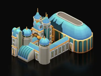  Steampunk Asset pack Low-poly 3D model