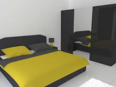 Modern bedroom 3D model