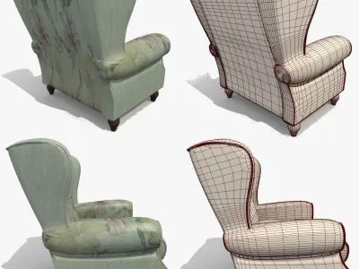 Furniture Collection different sofas and chairs 3D model