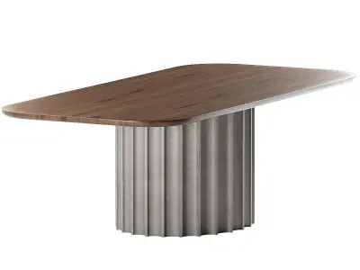 Bonaldo Dorian Wooden Dining Table 3D model