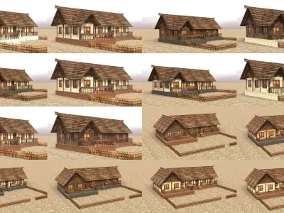 Complete Low Poly Medieval Village Asset Pack  Game Development