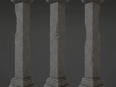 Column - 3rd Low-poly 3D model