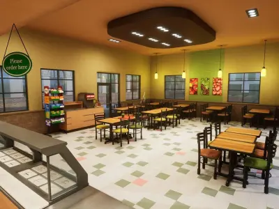 Fast Food Restaurant Chain - Sandwich Low-poly 3D model