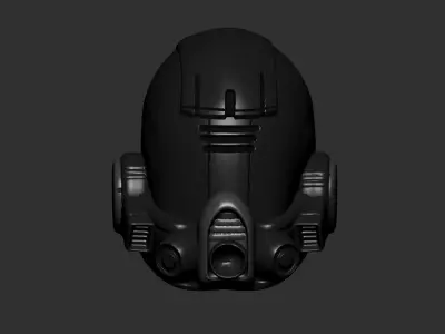 helmet high poly sculpt 3d printable ver 7 3D model 3D model 206