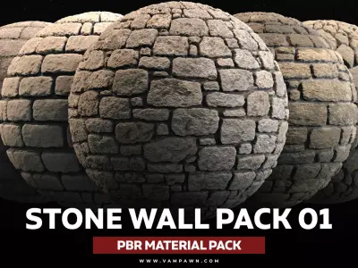 Stone Wall Material Pack Vol 01 Texture
