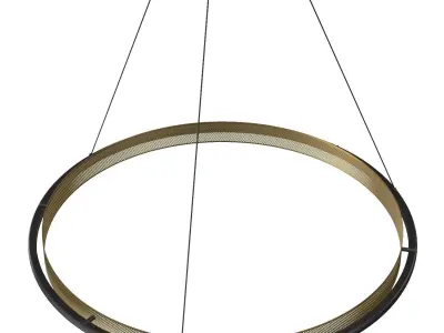 Perforated Single LED Chandelier 3D model