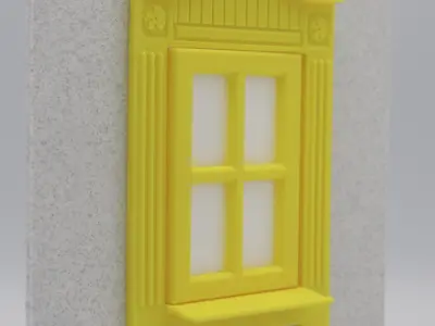 Functional Single window style 4 multi-color and multi-material  3D print model