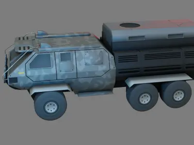Sci-Fi Military Vehicle - Low Poly - Game Ready -PBR Low-poly 3D model