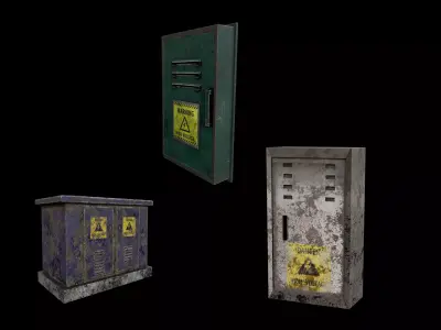 Fuse Box Pack Low-poly 3D model