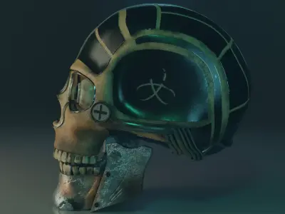 Sci-Fi Skull 3D model