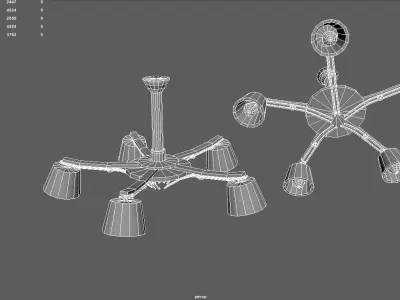 Ceiling lighting Low-poly 3D model