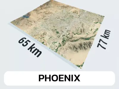 Phoenix United States City Landscape 3D Model 3D model
