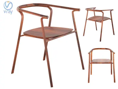 Splinter Chair Low-poly 3D model