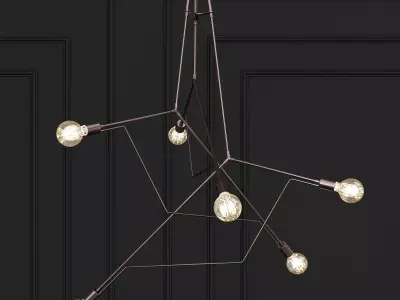 DIVERGENCE chandelier with four lights 3D model