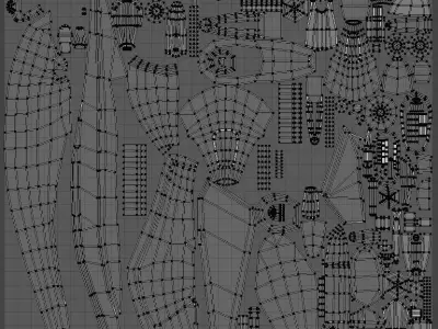 Mass Effect - Reaper Sovereign Low-poly 3D model