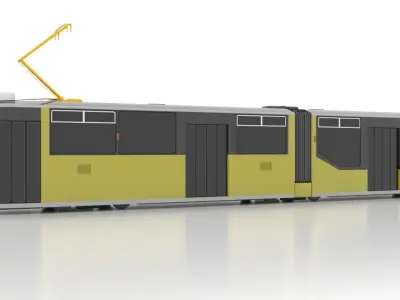 Tatra KT8D5R-N2S Low Low-poly 3D model