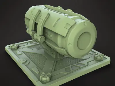 sci fi container v1 highpoly zbrush model 3D model