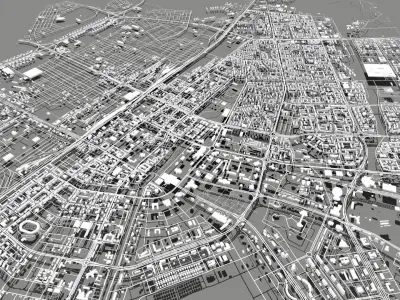Cityscape Ashgabat Turkmenistan 3D model