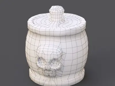 Skull Barrel 3D model