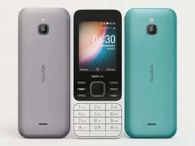 nokia 6300 all colours 3D model
