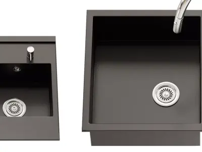 GRANULA 8201 kitchen sink quartz 3D model