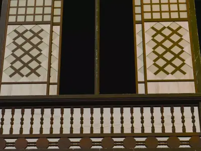 Capiz Window 03 Low-poly 3D model