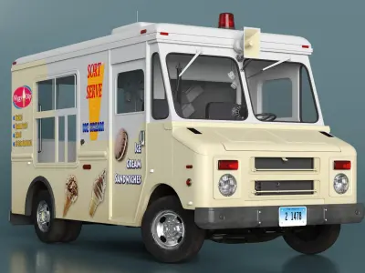  Vintage Ice Cream Truck Rigged 