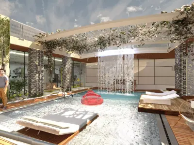 swimming pool and small gym 3D model