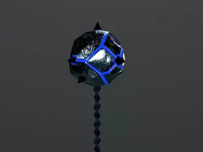 Crystal Sphere Low-poly 3D model