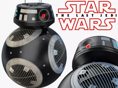 BB-9E Star Wars droid 3D model