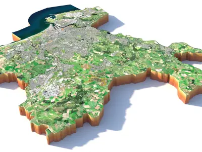 Aberdeen terrain city 3D model